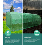Green Fingers Greenhouse 6x3x2M Walk in Green House Tunnel Plant Garden Shed Dome - Pet And Farm 
