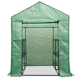 Green Fingers Greenhouse 1.4x1.55x2M Walk in Green House Tunnel Plant Garden Shed 8 Shelves - Pet And Farm 