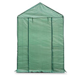 Green Fingers Greenhouse 1.2x1.9x1.9M Walk in Green House Tunnel Plant Garden Shed 4 Shelves - Pet And Farm 