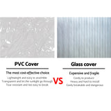 Green Fingers Greenhouse 1.2x1.9x1.9M Walk in Green House Tunnel Clear Garden Shed 4 Shelves - Pet And Farm 