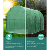 Green Fingers Greenhouse 3x2x2M Walk in Green House Tunnel Plant Garden Shed Dome - Pet And Farm 