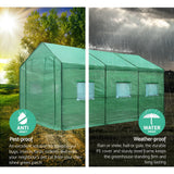 Green Fingers Greenhouse 3.5x2x2M Walk in Green House Tunnel Plant Garden Shed - Pet And Farm 