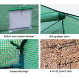 Green Fingers Greenhouse 3.5x2x2M Walk in Green House Tunnel Plant Garden Shed - Pet And Farm 