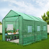 Green Fingers Greenhouse 3.5x2x2M Walk in Green House Tunnel Plant Garden Shed - Pet And Farm 