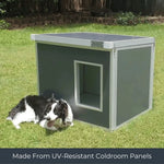 CozyCube Coldroom Panel Insulated Dog House/Kennel GREY