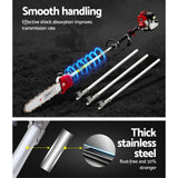 Giantz Pole Chainsaw 2 Stroke Petrol Tree Pruner Long Reach Saw 12 Inch Bar 7 In 1
