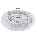 i.Pet Pet Bed Dog Cat 110cm Calming Extra Large Soft Plush Light Charcoal - Pet And Farm 