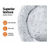 i.Pet Pet Bed Dog Cat 110cm Calming Extra Large Soft Plush Light Charcoal - Pet And Farm 