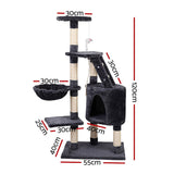 i.Pet Cat Tree 120cm Tower Scratching Post Scratcher Wood Condo House Bed Toys - Pet And Farm 
