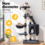 i.Pet Cat Tree 120cm Tower Scratching Post Scratcher Wood Condo House Bed Toys - Pet And Farm 