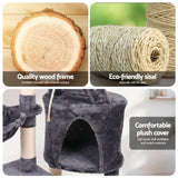 i.Pet Cat Tree 120cm Tower Scratching Post Scratcher Wood Condo House Bed Toys - Pet And Farm 