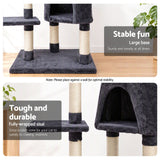 i.Pet Cat Tree 120cm Tower Scratching Post Scratcher Wood Condo House Bed Toys - Pet And Farm 