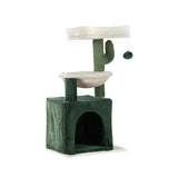 i.Pet Cat Tree 78cm Scratching Post Tower Scratcher Wood Condo House Bed Toys Green - Pet And Farm 