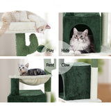 i.Pet Cat Tree 78cm Scratching Post Tower Scratcher Wood Condo House Bed Toys Green - Pet And Farm 