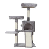 i.Pet Cat Tree 103cm Tower Scratching Post Scratcher Wood Condo House Trees Grey - Pet And Farm 