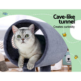 i.Pet Cat Tree 53cm Scratching Post Tower Scratcher Wood Condo House Trees Grey - Pet And Farm 