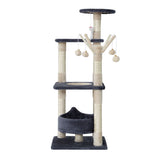 i.Pet Cat Tree 110cm Tower Scratching Post Scratcher Wood Condo House Bed Toys - Pet And Farm 