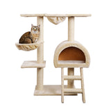 i.Pet Cat Tree 100cm Tower Scratching Post Scratcher Condo House Trees Bed Beige - Pet And Farm 