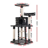 i.Pet Cat Tree 120cm Tower Scratching Post Scratcher Trees Bed Wood Condo Toys Bed - Pet And Farm 