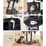 i.Pet Cat Tree 120cm Tower Scratching Post Scratcher Trees Bed Wood Condo Toys Bed - Pet And Farm 