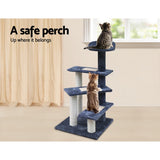 i.Pet Cat Tree 100cm Scratching Post Scratcher Tower Wood Condo House Trees Bed - Pet And Farm 