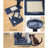 i.Pet Cat Tree 100cm Scratching Post Scratcher Tower Wood Condo House Trees Bed - Pet And Farm 