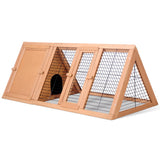 i.Pet Rabbit Hutch Chicken Coop 119cm x 51cm x 44cm Chicken Coop Large Run Wooden Cage Outdoor - Pet And Farm 