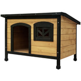 i.Pet Dog Kennel Extra Large Wooden Outdoor Indoor Puppy Pet House Cabin Crate Weatherproof - Pet And Farm 