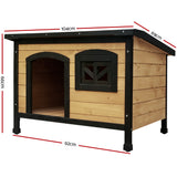 i.Pet Dog Kennel Extra Large Wooden Outdoor Indoor Puppy Pet House Cabin Crate Weatherproof - Pet And Farm 