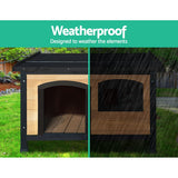 i.Pet Dog Kennel Extra Large Wooden Outdoor Indoor Puppy Pet House Cabin Crate Weatherproof - Pet And Farm 