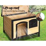 i.Pet Dog Kennel Extra Large Wooden Outdoor Indoor Puppy Pet House Cabin Crate Weatherproof - Pet And Farm 
