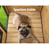 i.Pet Dog Kennel Extra Large Wooden Outdoor Indoor Puppy Pet House Cabin Crate Weatherproof - Pet And Farm 