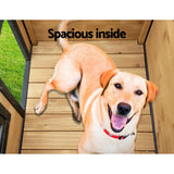 i.Pet Dog Kennel Extra Large Wooden Outdoor Indoor Puppy Pet House Cabin Crate Weatherproof - Pet And Farm 