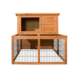 i.Pet Chicken Coop Rabbit Hutch 96cm x 96cm x 100cm Large Chicken Coop Run Wooden Cage Outdoor House - Pet And Farm 
