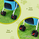 i.Pet Pet Stroller Dog Pram Large Cat Carrier Travel Pushchair Foldable 4 Wheels