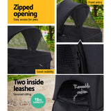 i.Pet Pet Stroller Dog Pram Cat Carrier Travel Large Pushchair Foldable 4 Wheels Black - Pet And Farm 