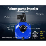 Giantz Petrol Water Pump 3" High Flow Transfer Fire Fighting Irrigation - Pet And Farm 
