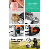 Giantz Garden Water Pump 1500W Max. High Pressure Tank Rain Farm Irrigation Black - Pet And Farm 