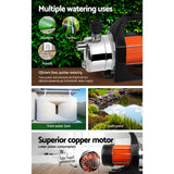 Giantz Garden Water Pump High Pressure 800W Tank Rain Farm Irrigation House - Pet And Farm 