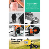Giantz Garden Water Jet Pump High Pressure 800W Tank Rain Farm Irrigation Yellow - Pet And Farm 