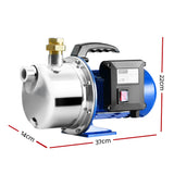 Giantz Garden Water Jet Pump High Pressure 1100W Tank Rain Farm Irrigation House - Pet And Farm 