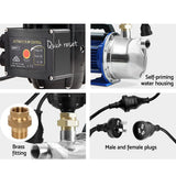 Giantz Garden Water Jet Pump High Pressure 1100W Tank Rain Farm Irrigation Black - Pet And Farm 