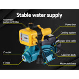 Giantz Peripheral Water Pump Garden Boiler Car Wash Electric Irrigation QB60 Yellow - Pet And Farm 