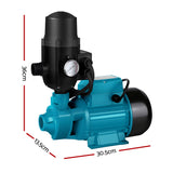 Giantz Peripheral Water Pump Garden Boiler Car Wash Auto Irrigation QB80 Black - Pet And Farm 
