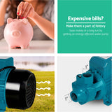 Giantz Peripheral Water Pump Garden Boiler Car Wash Auto Irrigation QB80 Black - Pet And Farm 