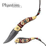 Native American Feather Folding Knife