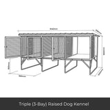 Aussie Dog Kennels Raised Dog Kennel