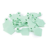 100x Cattle Ear Tags 6x7cm Set - Medium Green Blank Cow Sheep Livestock Label - Pet And Farm 