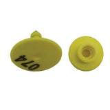 1-100 Cattle Number Ear Tags Set - Round Yellow Pig Sheep Goat Livestock Label - Pet And Farm 