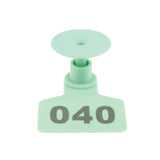 1-100 Cattle Number Ear Tag 6x7cm Set - Medium Green Sheep Livestock Label - Pet And Farm 